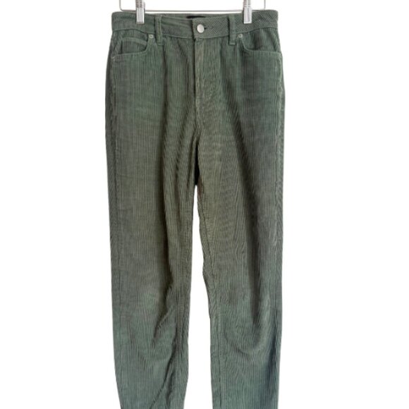 BDG Pants - BDG Urban Outfitters | Mom High Rise Straight Leg Green Corduroy Pants Size 25